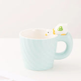 Cartoon Cat Ceramic Cup Creative Hand Painted High Temperature Resistant Mug Dormitory