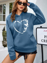 Butterfly Love Heart Printing Female Pullover Hoodie