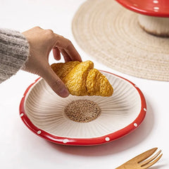 Cute Mushroom Ceramic Coffee Cupcake Plate Kettle Tableware Home Cartoon Mushroom