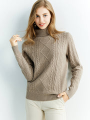 Knitted Sweaters Merino Wool Turtleneck Long-Sleeve Knit Pullover Winter Autumn Jumper Clothing