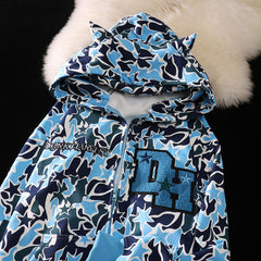 Hoodies Oversized Camouflage Sweatshirt Gothic Goth Zip Up Clothes Couples Streetwear Women