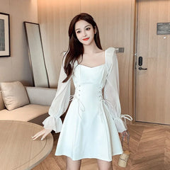 Silk Dress Chiffon Outfits Sensual Sexy on Promotion One-piece Aesthetic 2024 Fashion