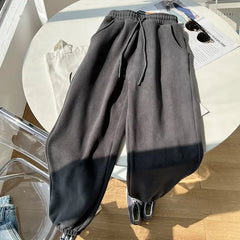 Solid Warm Fleece Pants for Women