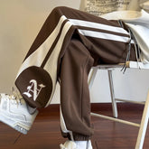 Street Casual Pants Fashion Patchwork Letter Straight-leg Trousers