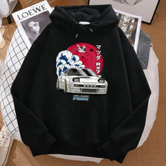 Men Fashion Oversize Sweatshirt Autumn Pocket Warm Hipster Soft Streetwear