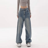 Baggy Jeans Women High Waisted Jeans Wide Leg Denim Pants Light Blue Loose Trousers 2023