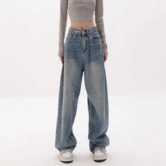 Baggy Jeans Women High Waisted Jeans Wide Leg Denim Pants Light Blue Loose Trousers 2023