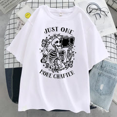 "Just One More Chapter" Funny Skull Women's T-Shirt