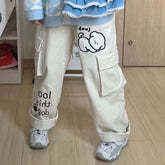 Casual Corduroy Pants Harajuku Pocket Cargo Pants Autumn And Winter Puppy
