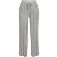Y2K Vintage Gray Jogging Sweatpants for Women