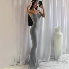 Summer 2024 Elegant Sleeveless Maxi Dress: Sexy Party Outfit