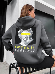 Intense Feeling Printed Womans Hoodie Street