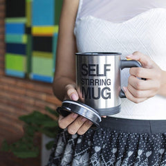Stirring Magnetic Mug Smart Mixer Coffee Milk Mixing Stainless Steel
