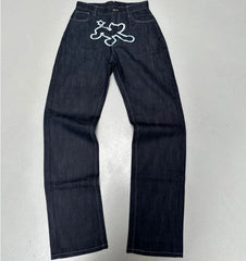 Jeans Harajuku Hip Hop Vintage Streetwear Printed Pattern