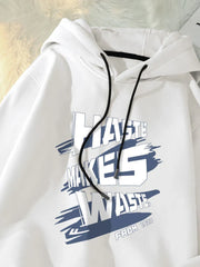 Men's Hoodie Hip Hop Haste Makes Waste Trendy Y2K Letter