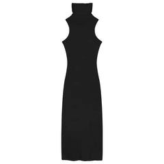 Sexy Sleeveless Turtleneck Dress: Summer Women's Club Pencil Dress