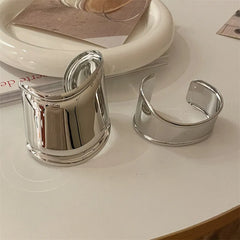 Stay Solid Silver Cuff Bracelet