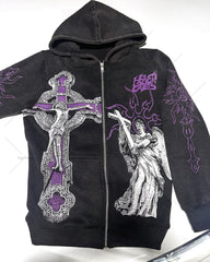 Women's Y2K Retro High Street Hip Hop Zipper Hoodie