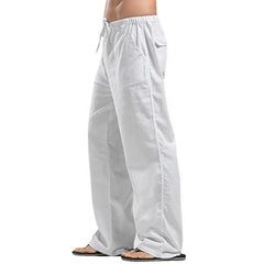 Men Cotton Linen Pants Loose Cool Casual Streetwear