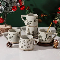 Christmas Retro Ceramic Coffee Mug J