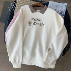 Korean Cute Letter Sweater Women Harajuku Autumn Pullover