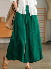 Linen Soft Cotton Wide Leg Pant