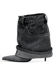 Let's Talk About It Denim Ankle Boots