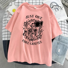 "Just One More Chapter" Funny Skull Women's T-Shirt