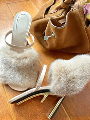 Got Somewhere To Go Fur Mule Heels