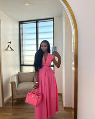 Hayley Pink Maxi Dress