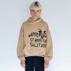 Korean Fashion Goth Letter Printing Hoodies Women Casual