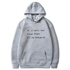 Casual Letter Print Hoodies for Women Fashion Fleece Pullover