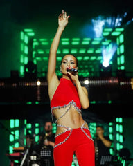 Shinning Crystal Bandage Pants Set