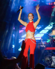 Shinning Crystal Bandage Pants Set