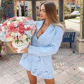 Sky Blue Blazer Dress