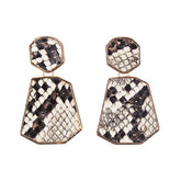 Speaks for Itself Snake Print Earrings