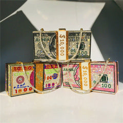 Stack Of Cash Clutch Bag