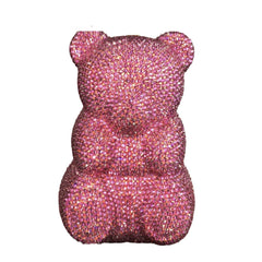 Teddy Bear Crystal Clutch Handbag