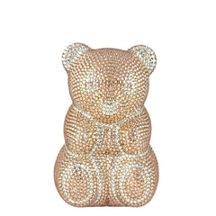 Teddy Bear Crystal Clutch Handbag
