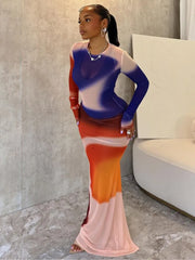 Tiana Mesh Maxi Dress