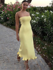 Tina Ruffles Midi Dress