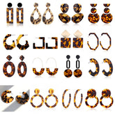 Tortoise Leopard Print Earrings