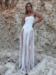 Trish Tassel Bandage Maxi Dress