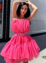 Tutu Off Shoulder Mesh Mini Dress