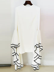 Victoria Ruffles Flare Sleeve Dress