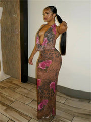 Vintage Floral Maxi Dress