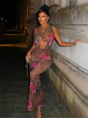 Vintage Floral Maxi Dress