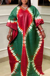 Printed Loose Temperament Plus Size Maxi Dress