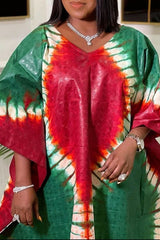 Printed Loose Temperament Plus Size Maxi Dress