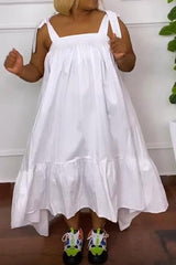 Plus Size Solid Color Camisole Long Dress